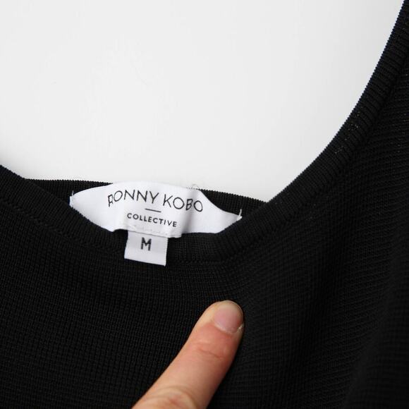 Ronny Kobo Collective Combo Drop Waist Midi Dress Size M - Picture 6 of 9